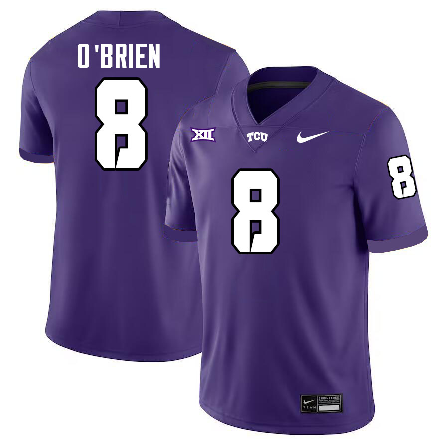 #8 Davey O'Brien TCU Jersey,Texas Christian University Horned Frogs Football Jersey-Purple